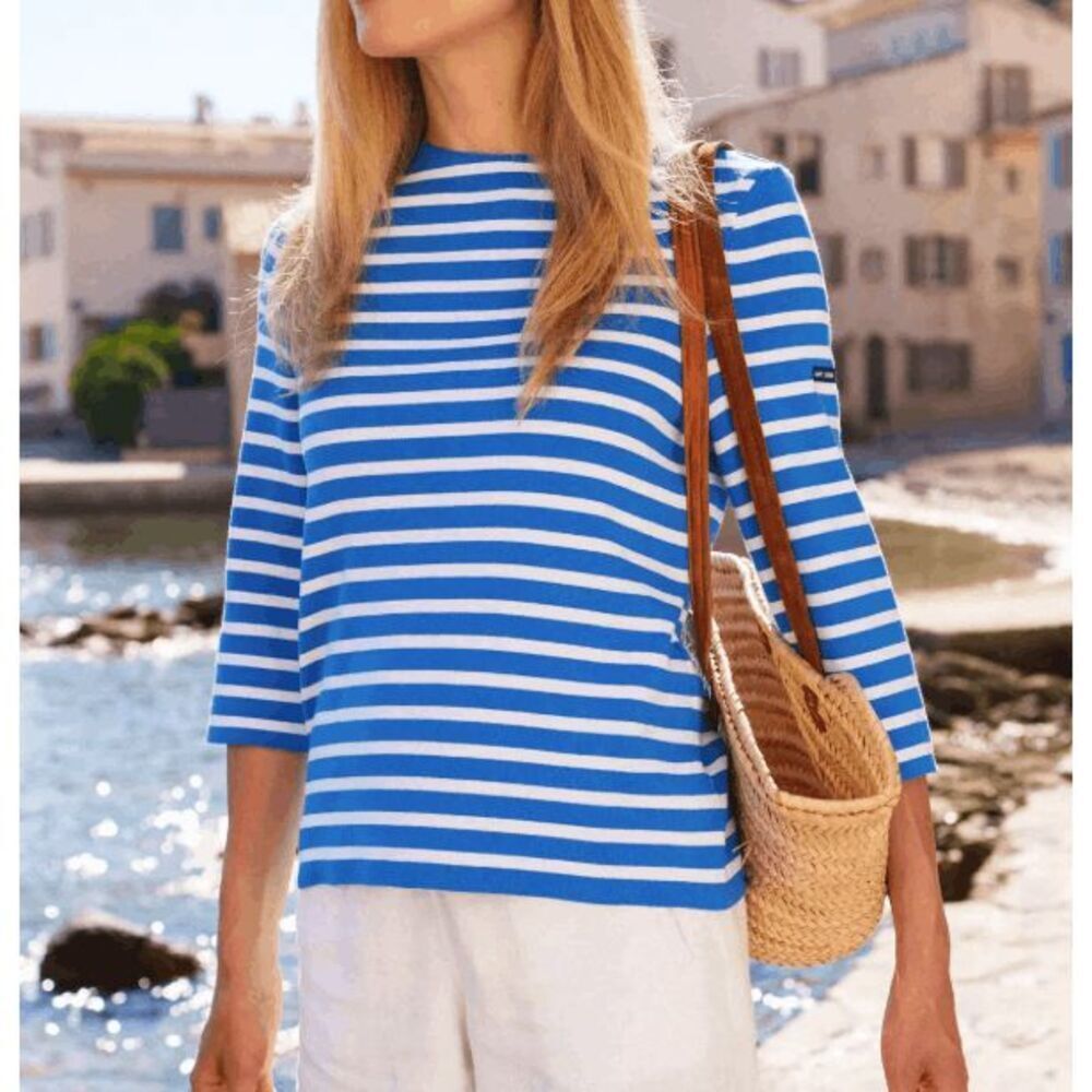 NWOT Lilly Pulitzer x Saint James Voissey Nautical Striped Sweater Top Women's 2